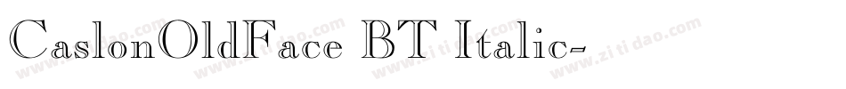 CaslonOldFace BT Italic字体转换
